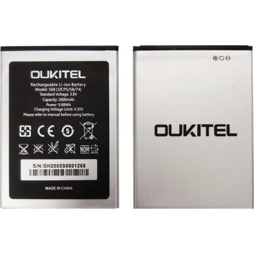 100% NEW Original 2600mAh Battery For OUKITEL S68 / C16 Pro Mobile Phone In Stock High Quality +Tracking Number