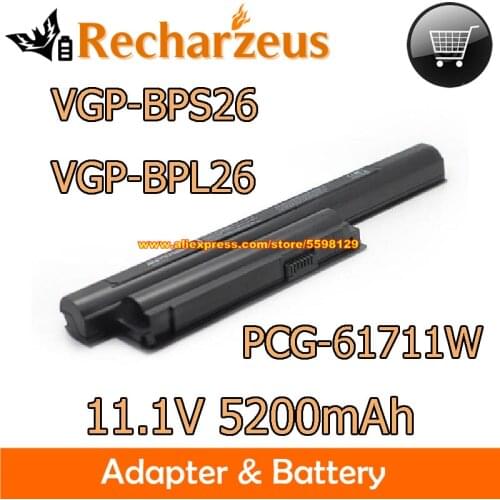 VGP-BPL26 VGP-BPS26 VPCEH3DOE SVE151617M VPG-BP526 Replace Battery For SONY VAIO EG CA CB EJ VPCEH Laptop battery 11.1V 5200mAh