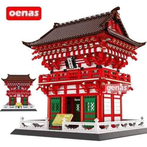 2049PCS MOC Architecture Japan Kyoto Niomon Of Kiyomizu-Dera Assembled Building Blocks Construction Brick DIY Kit Kids Toys Gift