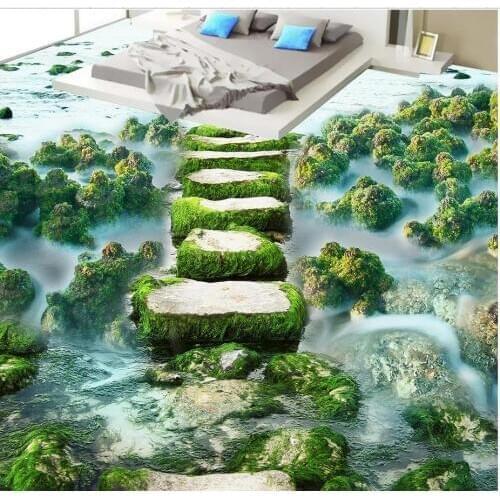 3d floor painting wallpaper Beach stones 3D floor photo wall murals wallpaper 3d flooring pvc floor wallpaper