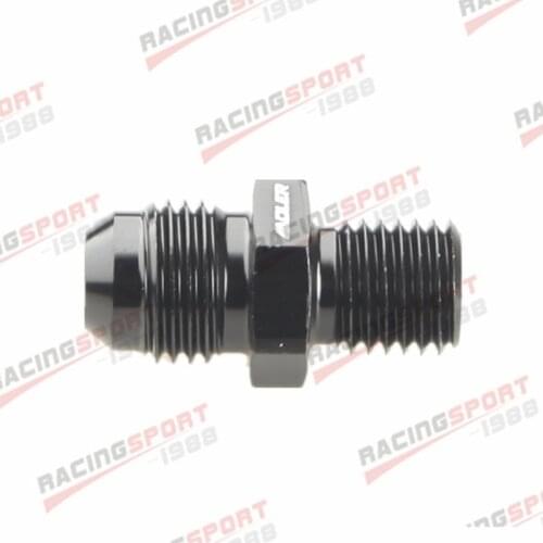 6AN AN6 Male Flare To M12 x 1.5 Metric Straight Fitting Black/BLUE
