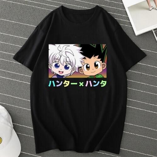 Anime Hunter X Hunter Graphic Tees Men Kawaii Tops T-shirt Anime Killua Zoldyck T Shirt Harajuku Unisex Tshirt