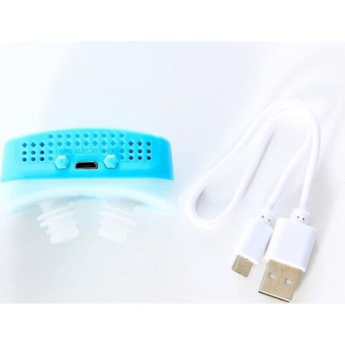 Anti Snoring Device ortable 3-stage Electric Variable Speed Snore Preventer Nose Purification Nasal Plug Respirator Nose Clip