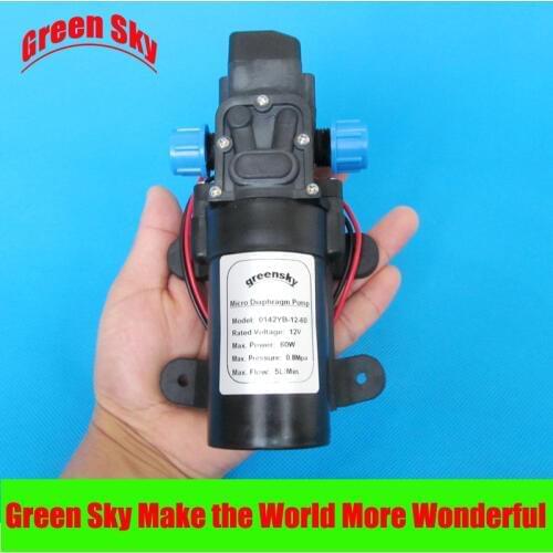 High quality 300L/H 12V DC 60W automatic switch type mini diaphragm pump