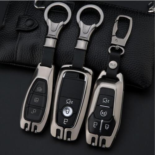 Car Galvanized Alloy Key Case Holder Chain For Ford Ranger Mustang Focus Galaxy Mondeo Transit Fiesta Escape Ecosport EXplorer