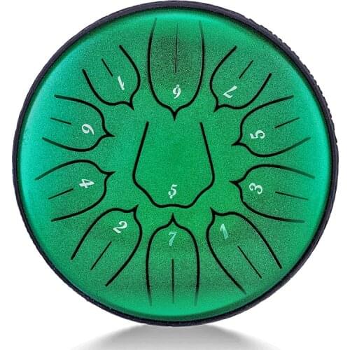 Huashu Tongue Drum 6 Inch 11 Notes Steel Titanium Ethereal Rhythm Drum Tone D Major Hand Pan Drum New arrival