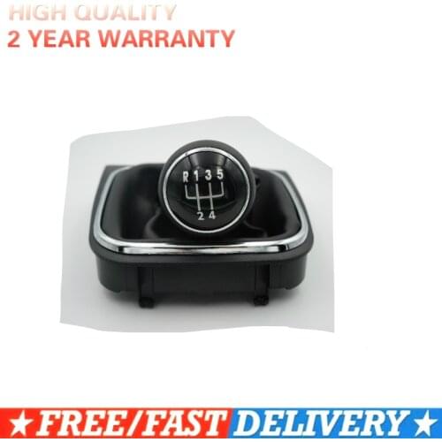 Free Shipping Car Shift Gear Knobs Covered Leather Knob With Gaitor For VW Volkswagen GOLF 6 VI MK6 Jetta 5 Golf 5 V MK5