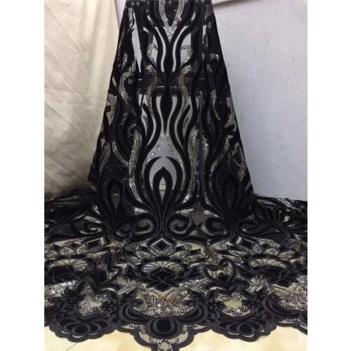 BZL-7.0302 New design fashionable tulle embroidery french net lace fabric for party dress