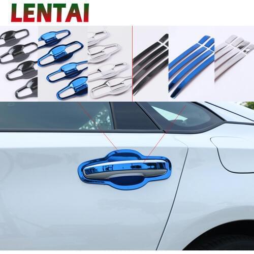 LENTAI 8x Auto Car Styling Stainless Steel Exterior Door Bowl Handle Frame Cover Stickers For Honda Accord 2017 2018 Accessories