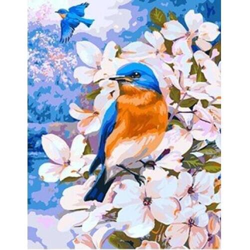 MaHuaf-X798 birds and flowers Chinese painting coloring by numbers DIY oil digital Hand-painted canvas painting for home decor