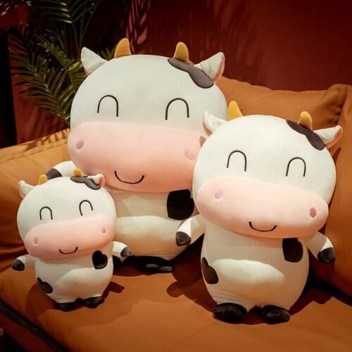 35 / 50 / 65cm Cute Cow Doll Pillow Plush Stuffed Animal Toy Home Decoration Childrens Gift