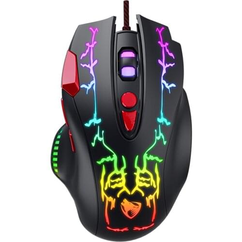 Gaming Mouse Computer Mouse Gamer Crack Light 7200DPI USB Wired Mice Electronic RGB Backlit Wired Mouse For Laptop PC Games