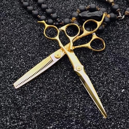 6 Professional Hair Salon Structure Scissors Set Cutting Barber Haircut Thinning Shear Scissors Hairdressing Hair Tools Scissors