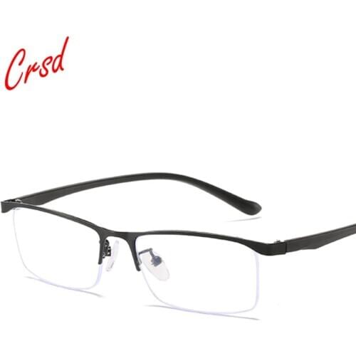 CRSD New Half Frame Myopia Glasses Women Men Resin Reading Glasses Nearsighted Eyeglasses 0 -1 -1.5 -2 -2.5 -3 -3.5 -4 To -6