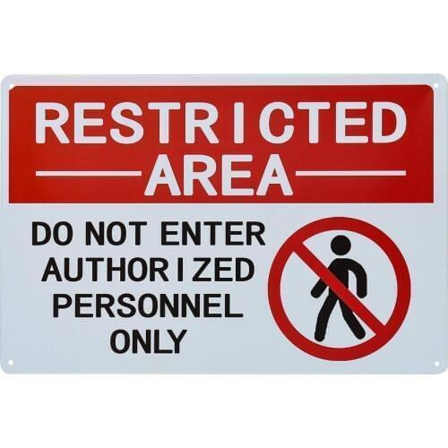 Restricted Area Sign -Do Not Enter Authorized Personnel Only Sign Metal Warning Yard Sign