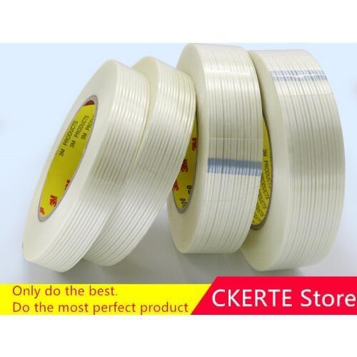 CKERTE 5-100mm*55M Strong glass fiber tape transparent striped single side adhesive tape free shipping