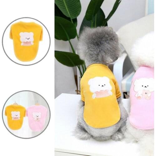 Stylish Fashion Pet Dog Short Sleeve Shirt Outfit Soft Texture Dog Sweatshirt Fine Workmanship for Small Dogs