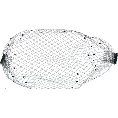 Whitney 2021 Wedding Collection Veil for Bachelorette Party Black White Women Headpiece with Comb Pearls Beads Veil Bride