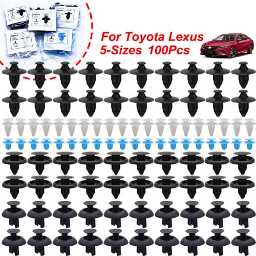 Ericks Wiper 100X Push Pin Rivets Car Trim Panel Clips Bumper Fender Fastener For Toyota Corolla RAV4 Highlander Prius Avensis