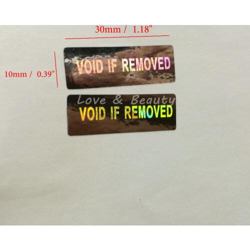 500pcs Laser Hologram VOID IF REMOVED Security Tamper Evident Warranty Stickers
