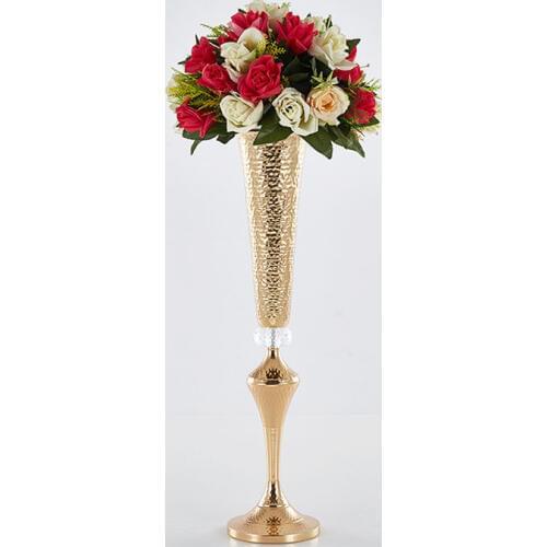 8 pcs/Lot Flower Vases Floor Metal Vase Plant Dried Floral Holder Flower Pots Road Lead Home Wedding Corridor Decoration ZLY012