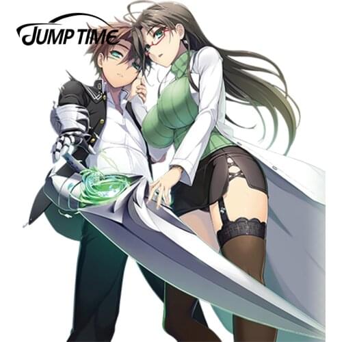 JumpTime 13cm x 11.5cm Car Stickers Car Accessories Shinmai Maou no Testament Anime Japanese Warrior Vinyl Car Stickers Decals