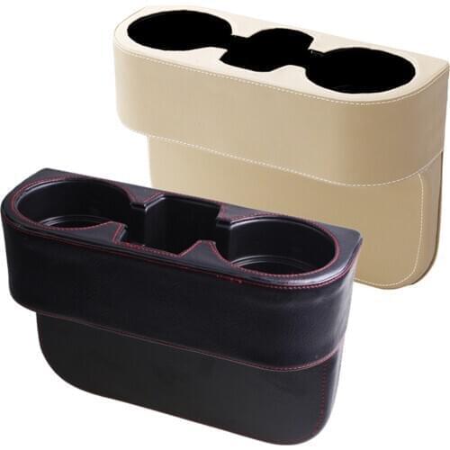 Car Seat Cup Holder Organizer Food Drink Bottle Multifuntional Leather Mount Stand Storage Box Pocket Car Styling Accessories Ne