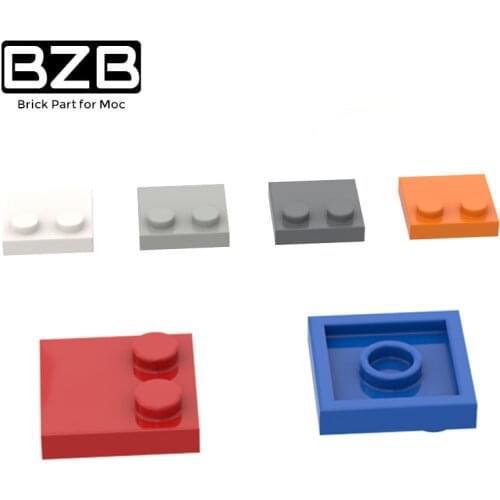 BZB MOC 33909 2x2 Half 2 Bumpy Base Plate Creative High-tech Building Block Model Kids Toys Boys DIY Brick Parts Best Gifts