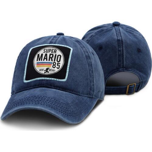 Super Mario 85 Print Baseball Caps Men Street Hip Hop Dad Hat Female Summer Casual Snapback Gorras Black Sunscreen Baseball Hats