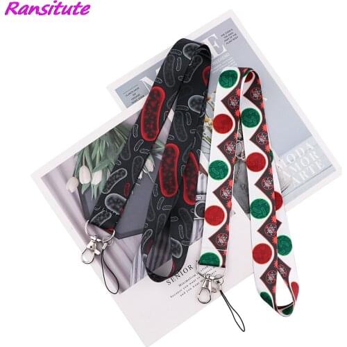 Ransitute R1904 Bacterial Cell Medical Theme Key Chain Lanyard Gifts For Doctor Nurse Phone USB Badge Holder Necklace