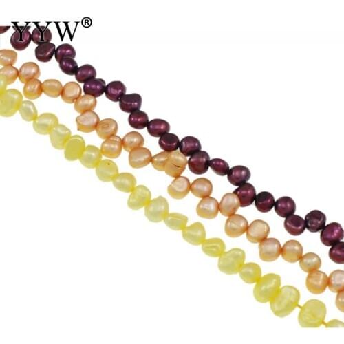Mixed Colors 5-6mm Cultured Baroque Freshwater Pearl Beads 14.5Inch/Strand for DIY Bracelet Necklace Jewelry Making Accessory