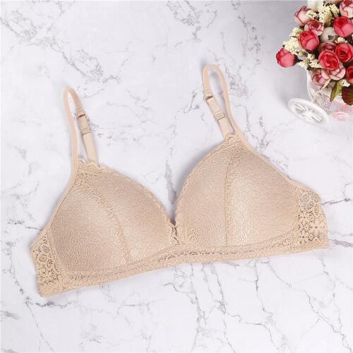 2019 Translucent Lace Bralette Sexy Lingerie Underwear Intimate Bra 3/4 Cups Crop Top Unlined Soft Bras Ladies