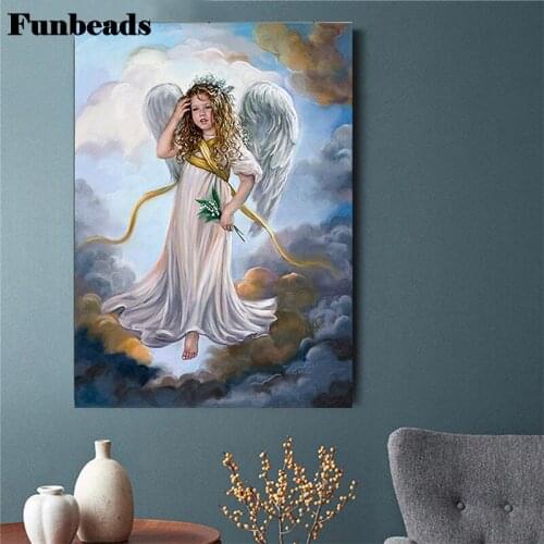 Home decor Angel landed on earth diamond painting full drill square round diamond embroidery diamond art cross stitch FF4332