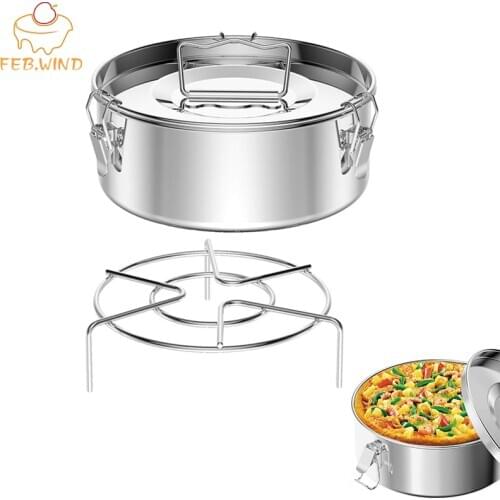 Stainless Steel Flan Mold With Lid And Handle Large Flanera Flan Maker/Mould Round Cake Mold For Cheesecake/Mousse/Quiche 110