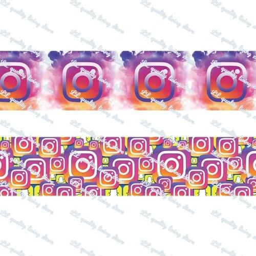 Geometric patterns grosgrain printed halloween ribbon 50 yards a set DIY Art Handmade Materials Ribbons and diy bows tape