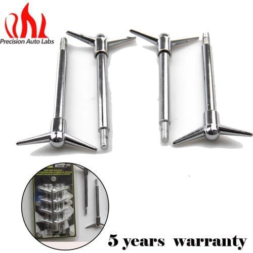 4 PCS Chrome Valve Rocker Cover Hold Down Wing Nuts Bolts Studs For Ford Chevy V8