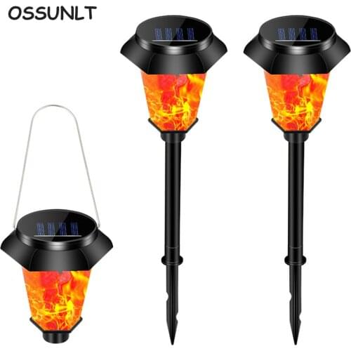Solar Landscape Light Simulation Dynamic Flame Torch Light Garden Park Model Lawn Ground Plug Light