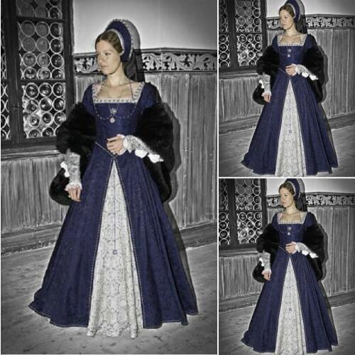 History!Customer-made Luxs Vintage Costumes Renaissance Dresses Steampunk dress Gothic Cosplay Halloween Dresses C-1127
