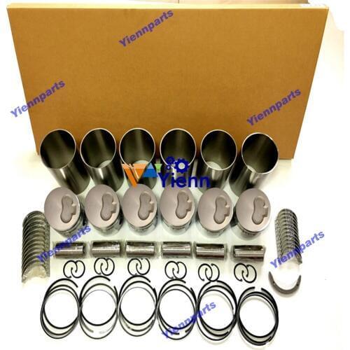6DR51 Overhaul Rebuild Kit For Mitsubishi Engine Rebuild Kit Cylinder Liner Piston Piston Ring Bearing Full Gasket Set