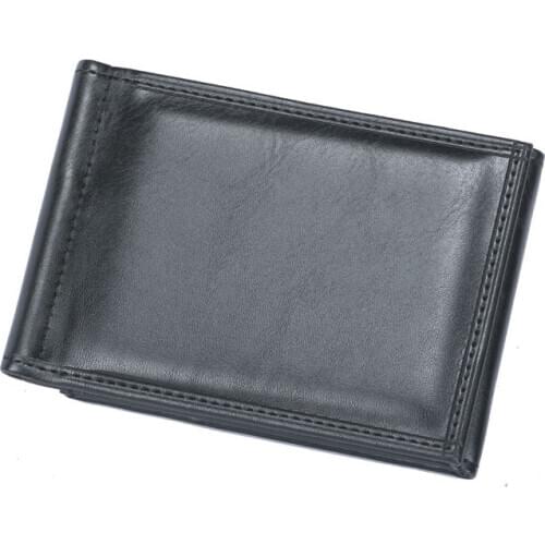 Fashion Three fold Credit Metal Magic Card Holder Men PU Leather Storage Card Cover New hot Hasp Card Wallet