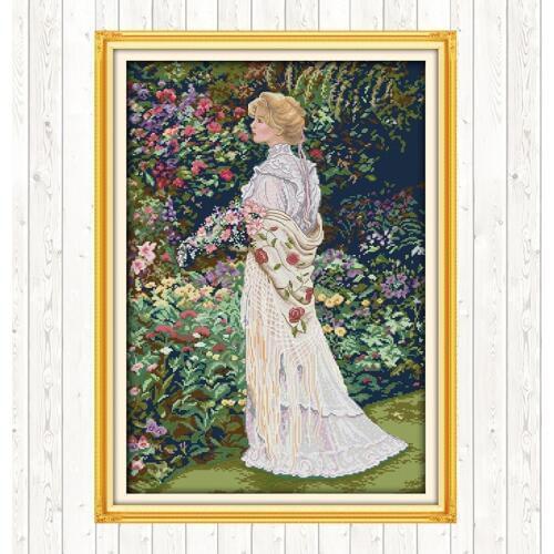 Floral Aromas DIY Needlework Crafts DMC Cotton Thread Printed Canvas Cross Stitch Embroidery Kits 14CT 11CT Counted and Stamped
