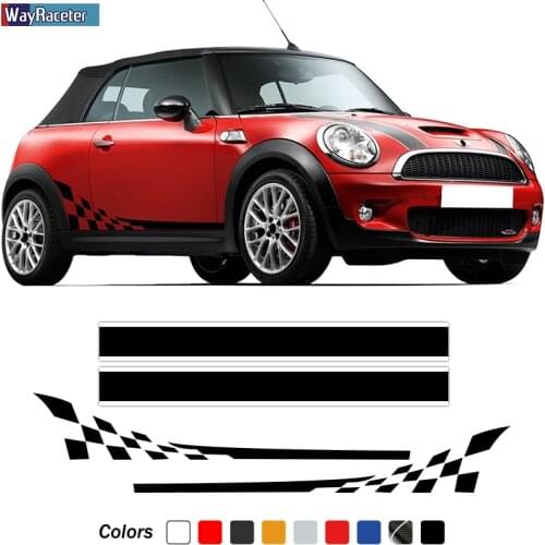 Car Hood Decal Rally Line Bonnet Engine Cover Side Stripes Sticker For MINI Hatch Cooper S R50 R52 R53 Accessories