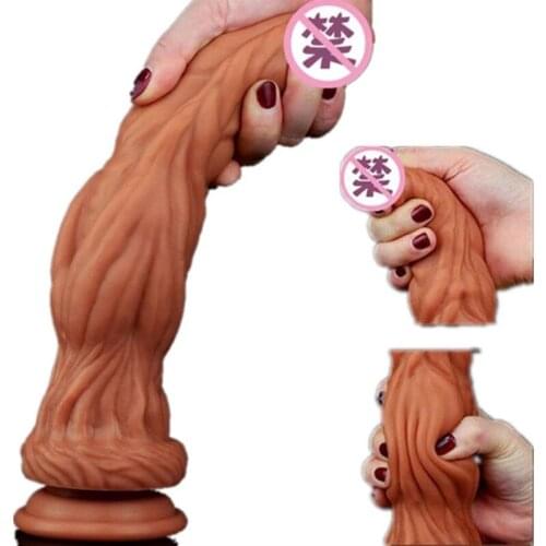 New Huge Dildo Super Soft Realistic Penis Dick Dildo Female Masturbator Double-layer Silicone Suction Cup Dildos Sex Toys G23