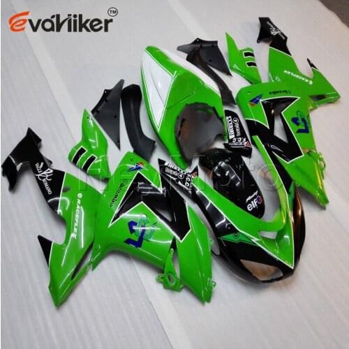 Motorcycle fairing hull for ZX10R 2006 2007 green ZX 10R 06 07 ABS Plastic motor panels kit