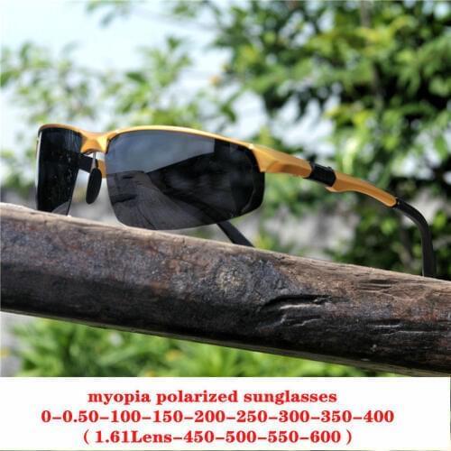 Aluminum magnesium Myopia Sunglasses Men Women Nearsighted Polarized Glasses Optical square driving goggles FML