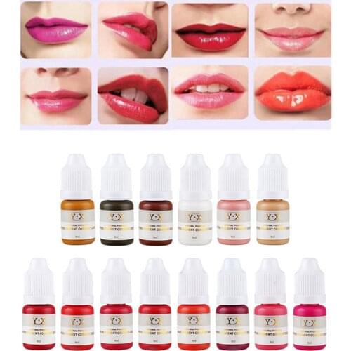 22 Color 8ML Semi Permanent Makeup Pigment Eyebrow Eyeliner Lip Tattoo Ink Easy To Paint Body Art Color Ink Beauty Tool Supplies