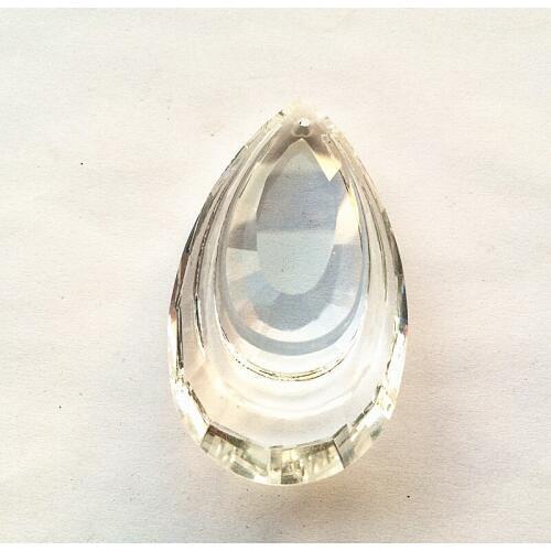 Lucky 38mm Clear 30pcs Crystal glass prism pendants drops clear lighting prism drops for Glass Hanging Lighting chandelier parts