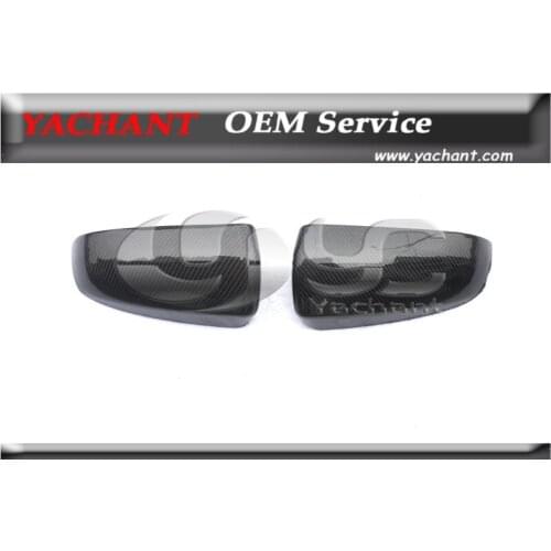 Carbon Fiber Side Mirror Cover Caps Frame Replacement Fit For 2008-2013 E71 X6