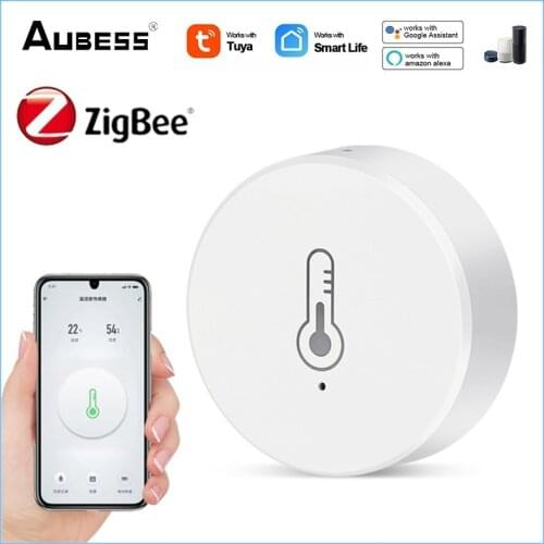 Tuya ZigBee Smart Temperature Humidity Sensor Smart Life APP Smarthome Sensor De Temperatura Y Humedad LCD Screen Display