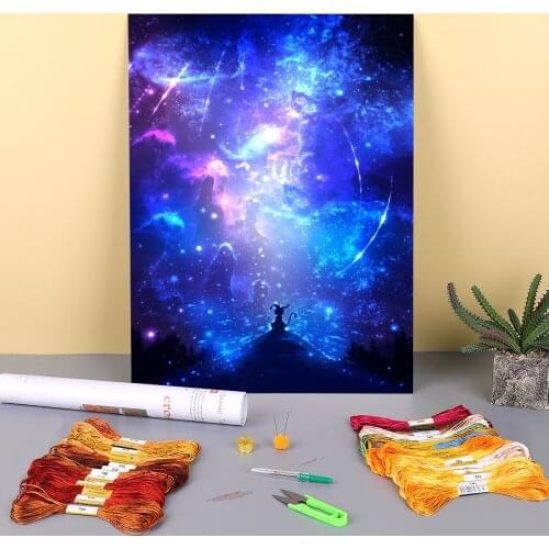 Scenery View To Infinity Printed 11CT Cross-Stitch Patterns Embroidery DMC Threads Handicraft Knitting Hobby Adults